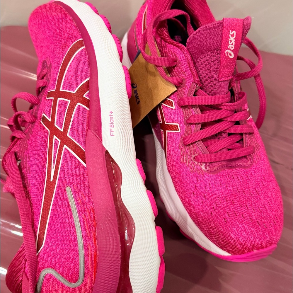ASICS ortholite Women's Fuchsia Athletic Shoes - Picture 3 of 4